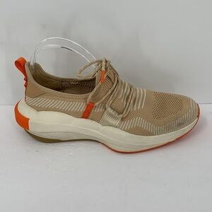 Sorel Explorer Defy Striped sneakers shoe mesh tan orange missing insole women 9